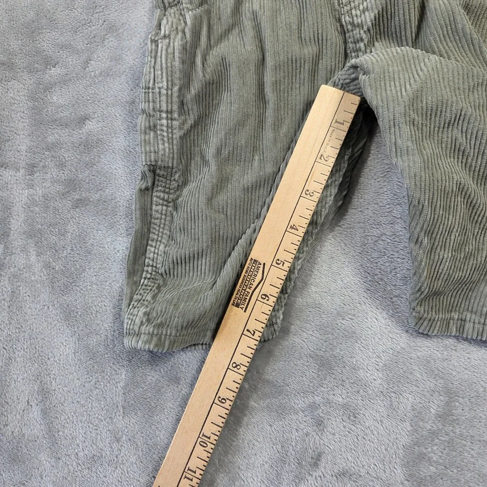 OshKosh B'Gosh Kids 12M Olive Green Corduroy Overalls 100% Cotton 806-0801
